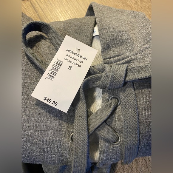 NWT Grey hoodie, lace-up front - Picture 5 of 6